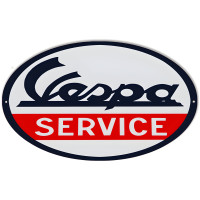 Large Vespa Motorcycle Reproduction Metal Sign - 11" x 18"