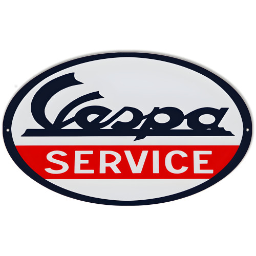 Large Vespa Motorcycle Reproduction Metal Sign - 11" x 18"