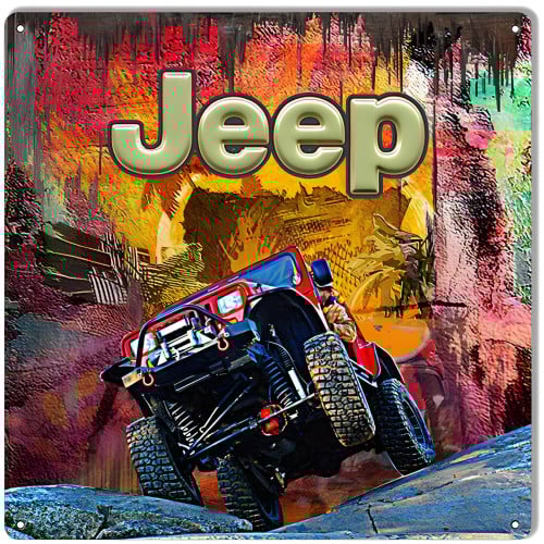 Jeep Metal Sign - 12" x 18"