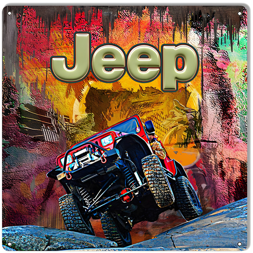 Jeep Metal Sign - 12" x 18" Jeep Metal Sign - 12" x 18"