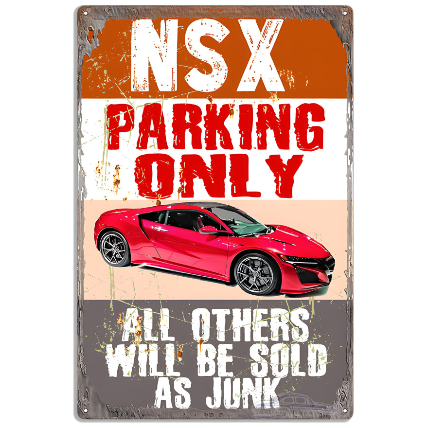 Acura NSX Parking Only Metal Sign - 16" x 24" Acura NSX Parking Only Metal Sign - 16" x 24"
