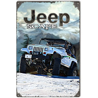Jeep Scape Metal Sign - 12" x 18"