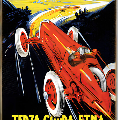 Cozza Car Sign Automobile Club Speedway Metal Sign - 12
