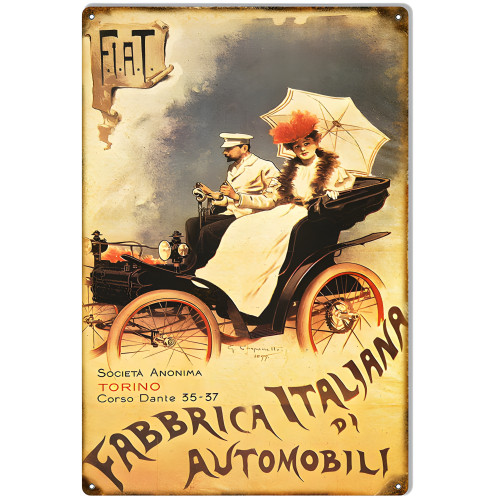 Fiat Torino Metal Sign - 12" x 18"