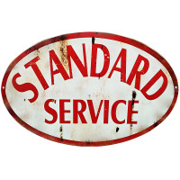 Standard Service Motor Oil Metal Sign - 9" x 14"