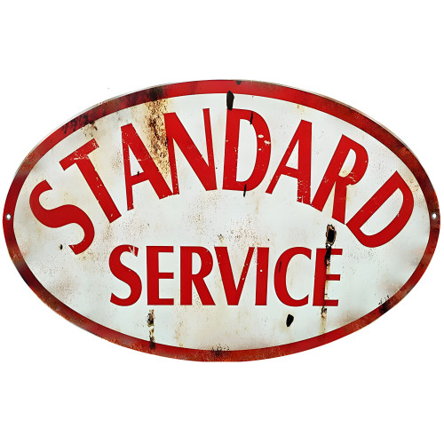 Standard Service Motor Oil Metal Sign - 9" x 14"