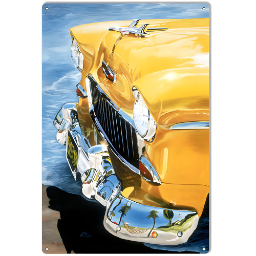 Yellow Hood Fun In The Sun Metal Sign - 12" x 18"