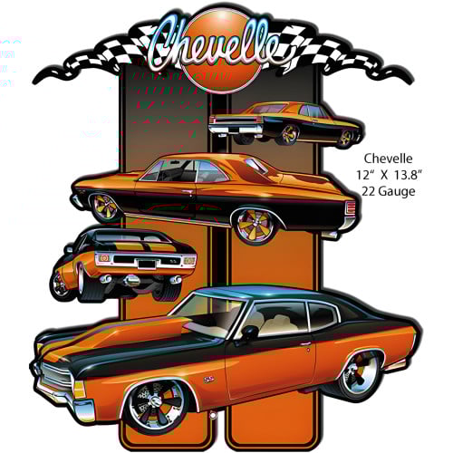 Chevelle Classic Car Metal Sign - 12" x 13.8"