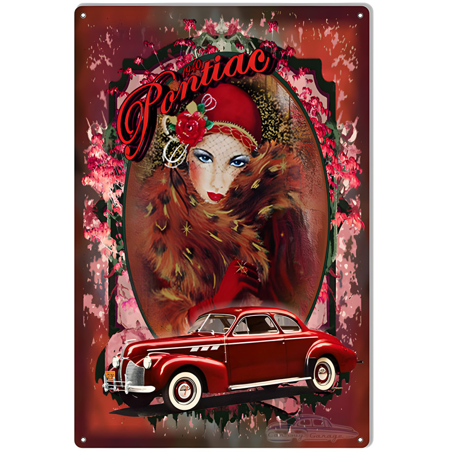 Pontiac Reproduction Metal Sign - 12" x 18" Pontiac Reproduction Metal Sign - 12" x 18"