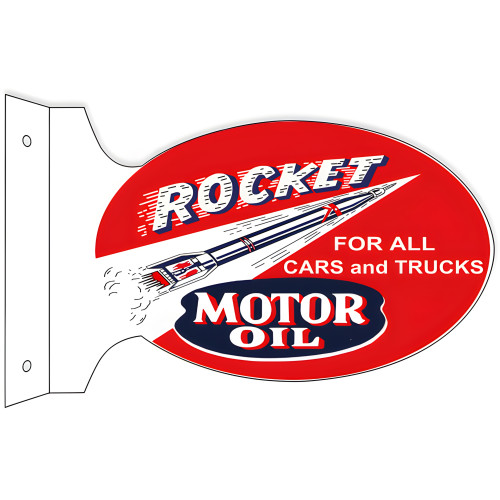 Rocket Motor Oil Metal Sign - 12" x 18"