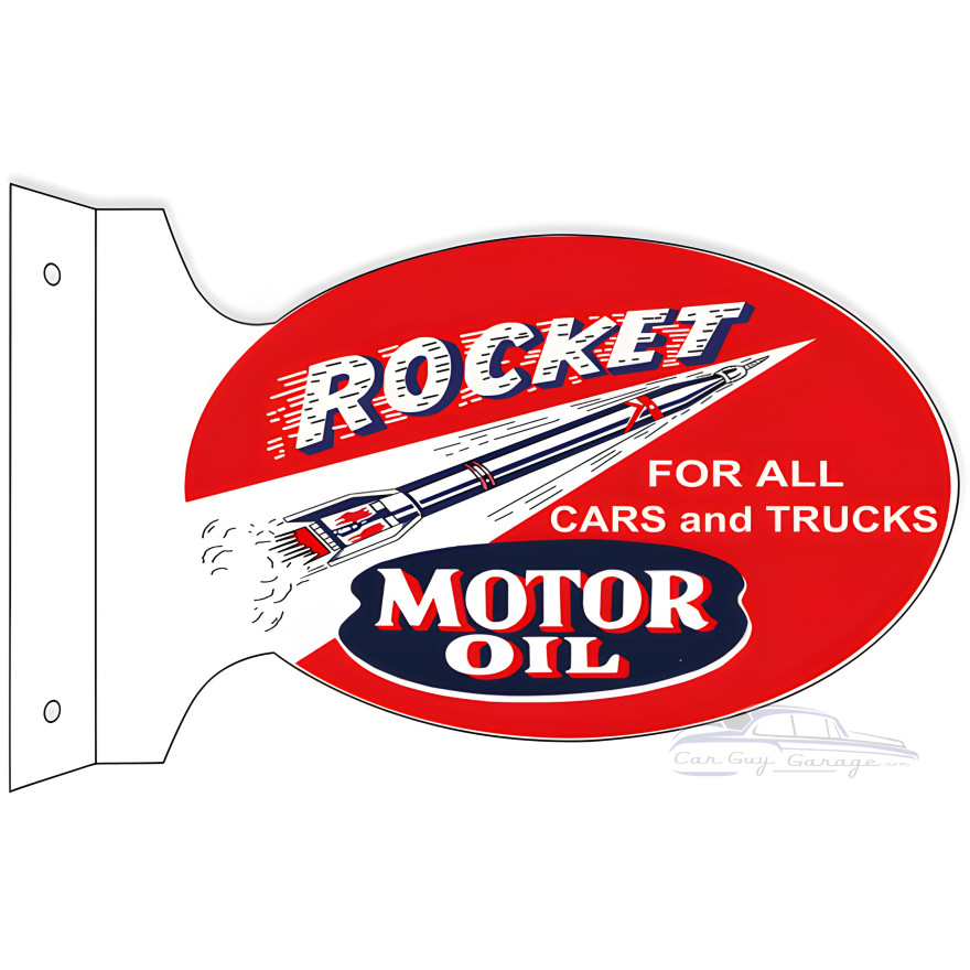 Rocket Motor Oil Metal Sign - 12" x 18" Rocket Motor Oil Metal Sign - 12" x 18"