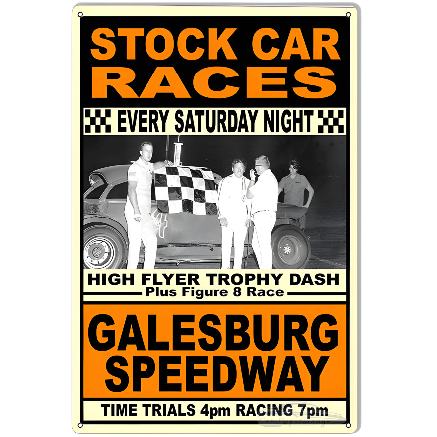 High Flyer Trophy Dash Galesburg Motor Speedway Metal Sign - 12" x 28" High Flyer Trophy Dash Galesburg Motor Speedway Metal Sign - 12" x 28"
