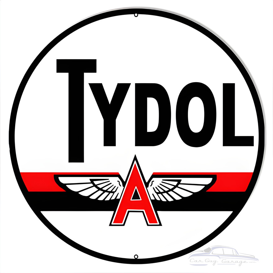 Tydol Gasoline Motor Oil Metal Sign - 14" Round Tydol Gasoline Motor Oil Metal Sign - 14" Round