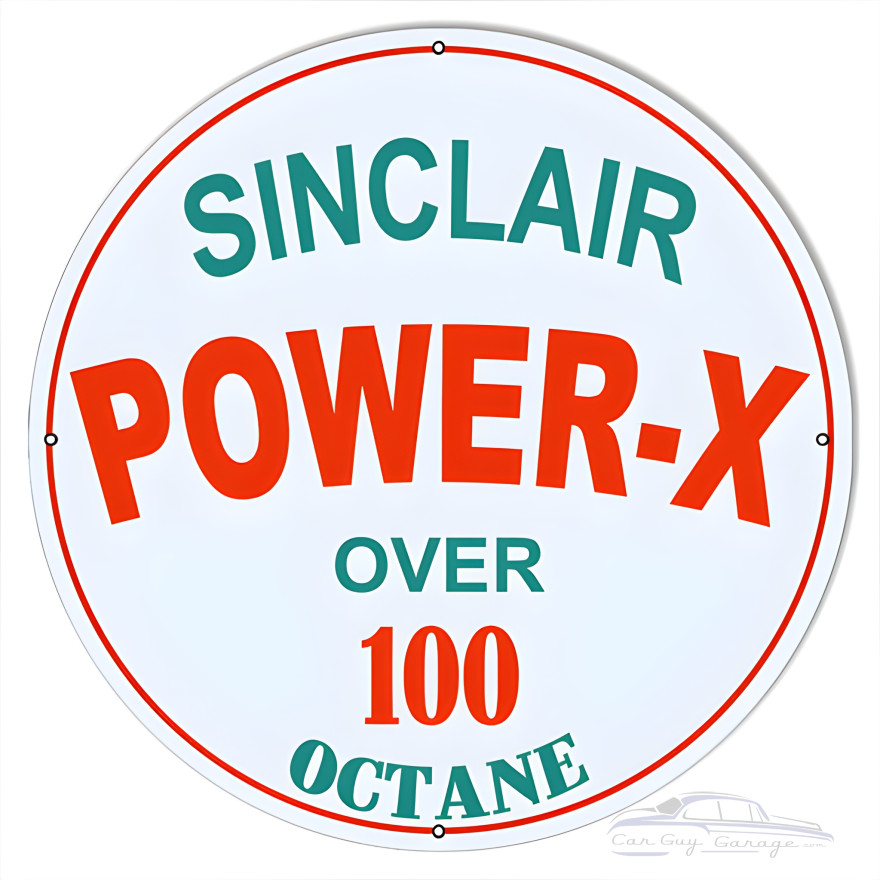 Sinclair Power-X Motor Oil Metal Sign - 30" Round Sinclair Power-X Motor Oil Metal Sign - 30" Round
