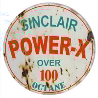 Sinclair Power-X Motor Oil Metal Sign - 14" Round