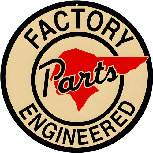 Factory Parts Engineered Metal Sign - 14" Round