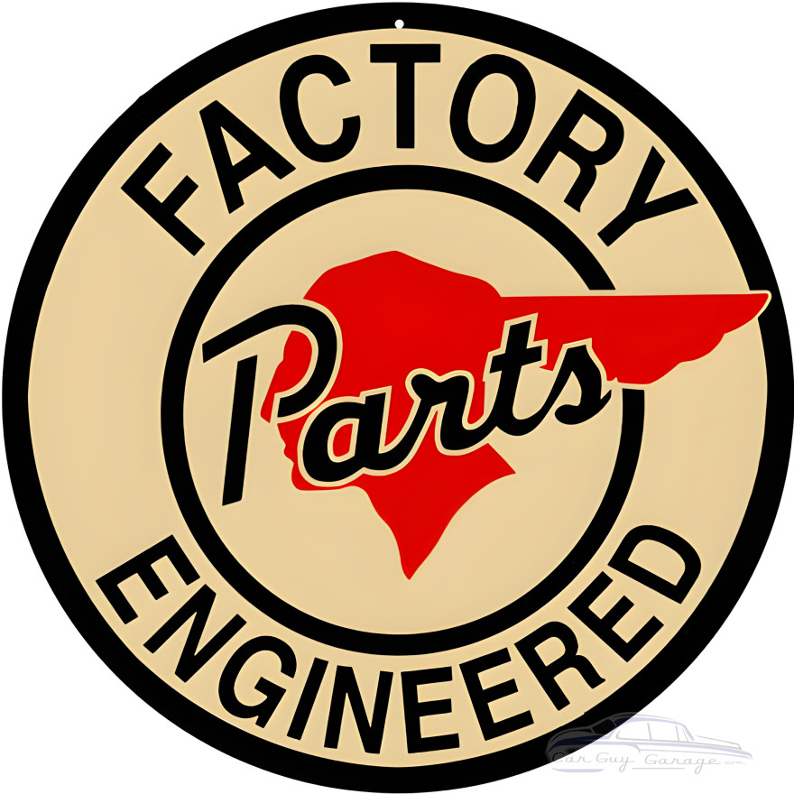 Factory Parts Engineered Metal Sign - 14" Round Factory Parts Engineered Metal Sign - 14" Round