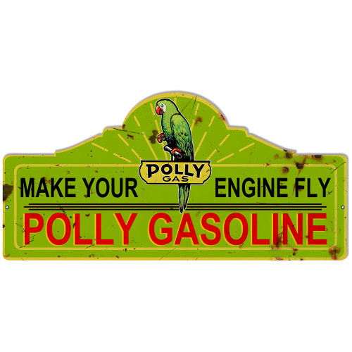 Polly Motor Oil Metal Sign - 23" x 11.25"