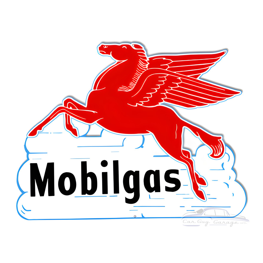 Mobilgas Pegasus Flying Horse Metal Sign - 18.5" x 23.5" Mobilgas Pegasus Flying Horse Metal Sign - 18.5" x 23.5"