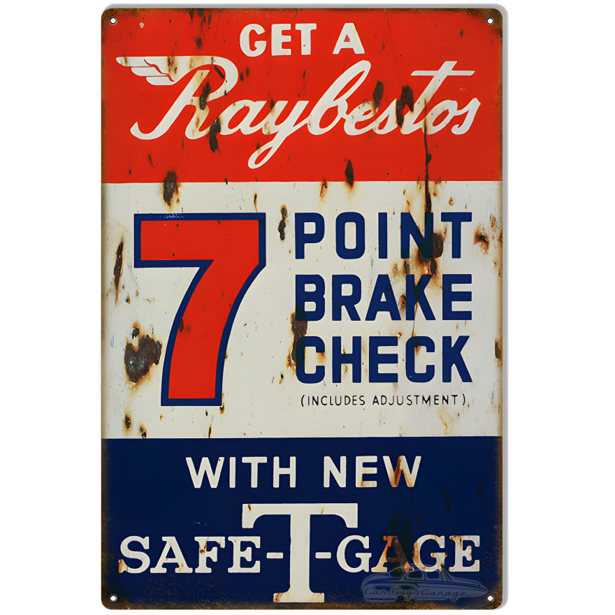 Raybestos 7 Point Brake Check Metal Sign - 12" x 18" Raybestos 7 Point Brake Check Metal Sign - 12" x 18"