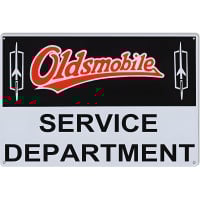 Oldsmobile Service Department Metal Sign - 12" x 18"