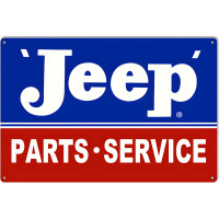 Jeeps Parts Service Garage Shop Metal Sign - 12" x 18"