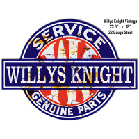 Willys Knight Service Metal Sign - 18" x 23.5"