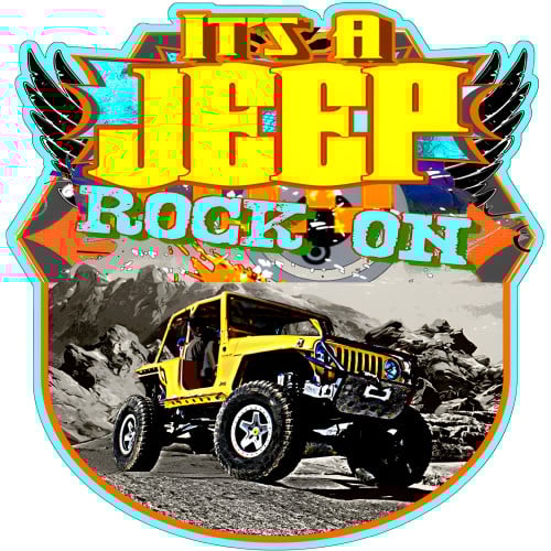 Jeep Garage Shop Laser Cut Out Metal Sign - 14" x 14"