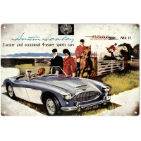 Austin Healey Sports Car Metal Sign - 12" x 18"