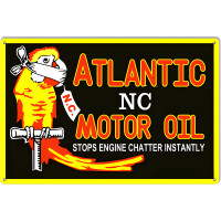 Atlantic Motor Oils Metal Sign - 12" x 18"