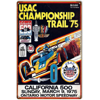USAC Championship 500 Motor Speedway Metal Sign - 12" x 18"