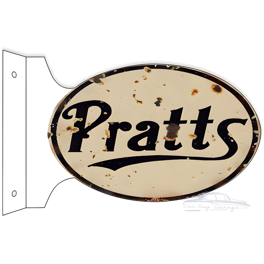 Pratts Motor Oil Double Sided Flange Metal Sign - 12" x 18" Pratts Motor Oil Double Sided Flange Metal Sign - 12" x 18"