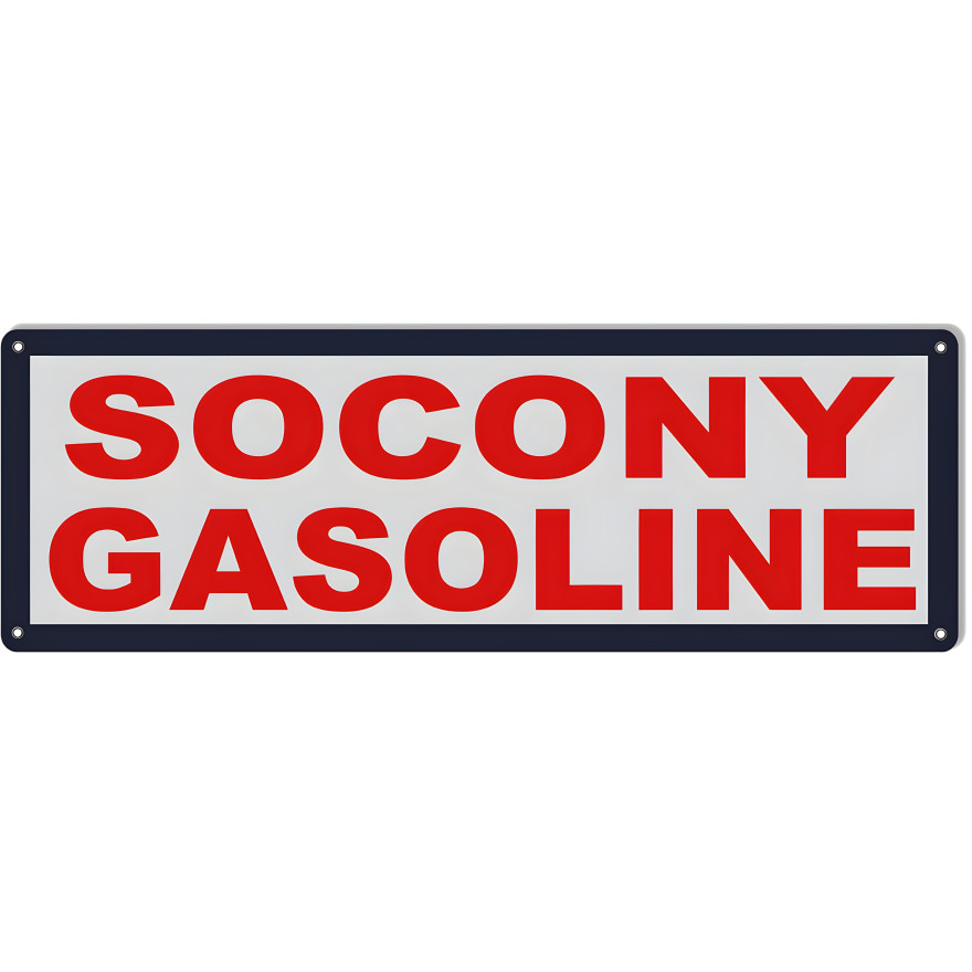 Socony Standard Motor Oil Of NY Metal Sign - 6" x 18" Socony Standard Motor Oil Of NY Metal Sign - 6" x 18"