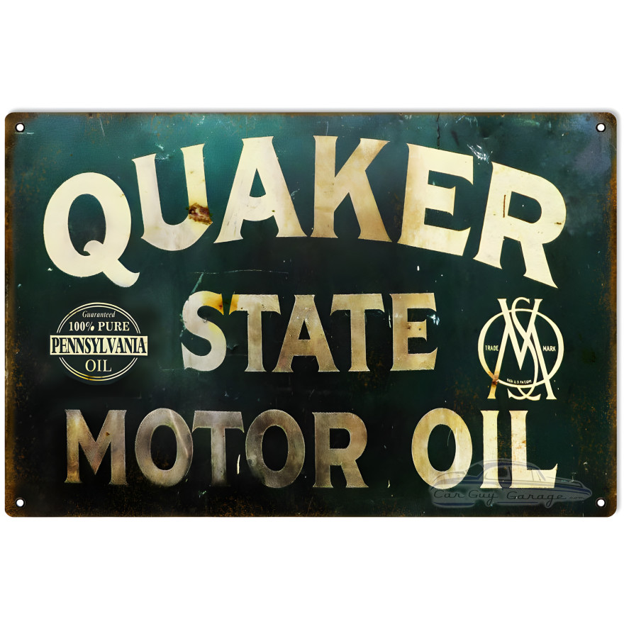 Quaker State Motor Oil Metal Sign - 12" x 18" Quaker State Motor Oil Metal Sign - 12" x 18"