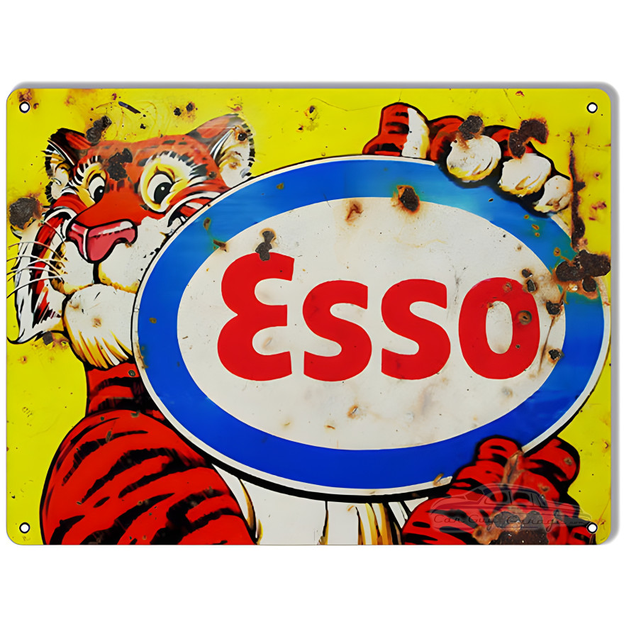 Tiger ESSO Motor Oil Metal Sign - 9" x 12" Tiger ESSO Motor Oil Metal Sign - 9" x 12"