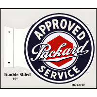 Approved Packard Service Flange Metal Sign - 15" x 17.5"