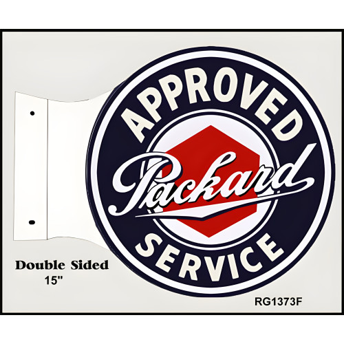Approved Packard Service Flange Metal Sign - 15" x 17.5"