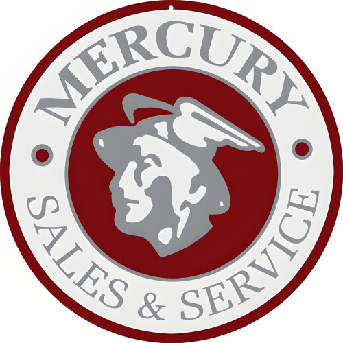 Mercury Sales And Service Motor Oil Metal Sign - 14" Round