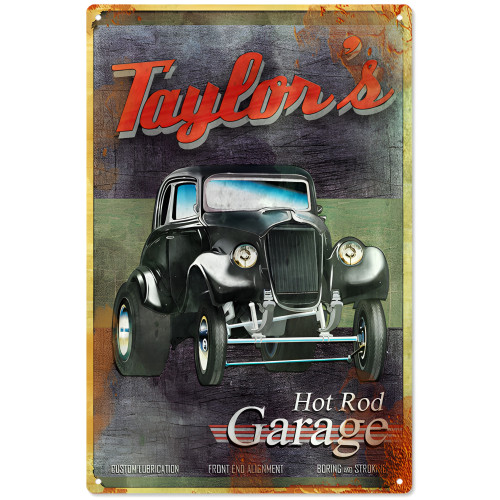 Reproduction Rust Looking Garage Metal Sign - 12" x 18"