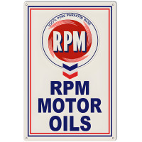 RPM Motor Oils Metal Sign - 12" x 18"