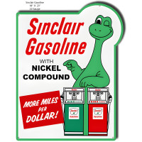 Sinclair Gasoline Laser Cut Out Reproduction Motor Oil Metal Sign - 18" x 23"