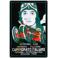 Italiano Automobile Club Reproduction Garage Metal Sign - 12" x 18"