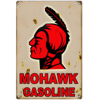 Mohawk Gasoline Metal Sign - 12" x 18"