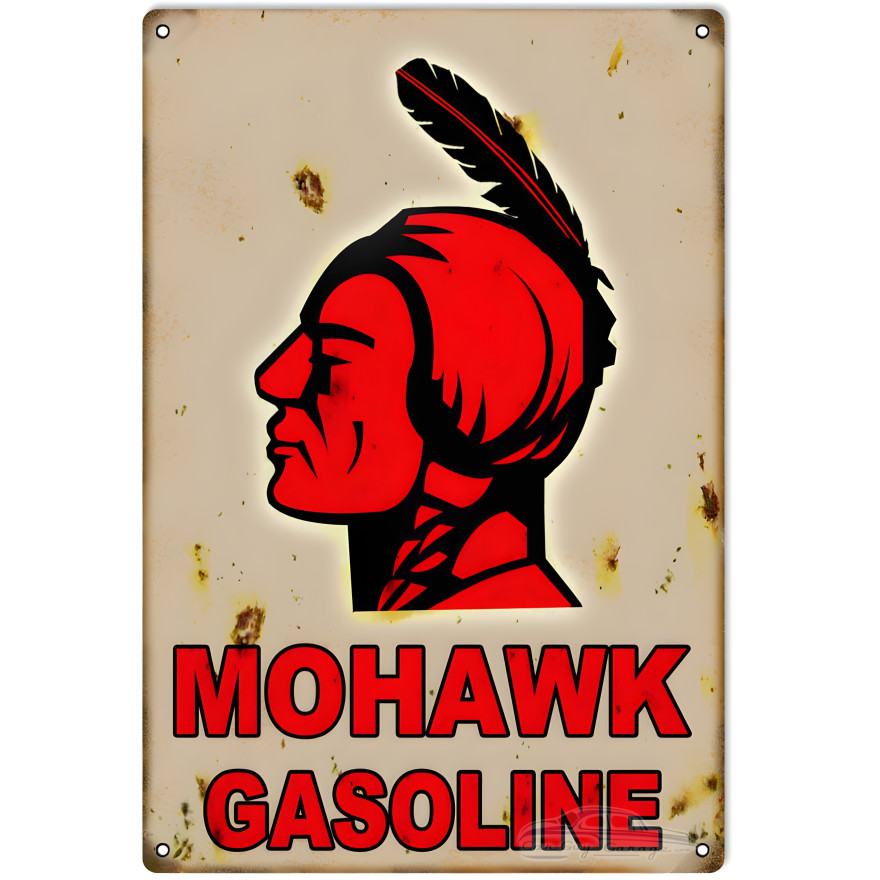 Mohawk Gasoline Metal Sign - 12" x 18" Mohawk Gasoline Metal Sign - 12" x 18"