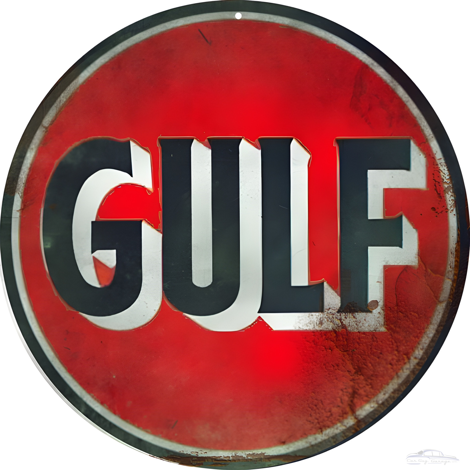 Gulf Oil Metal Sign - Vintage Garage Wall Art