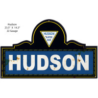 Hudson Super Six Vintage Metal Sign - 23" x 14.5"