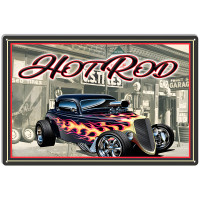 Hot Rod Classic Car Man Cave Garage Shop Metal Sign - 16" x 24"