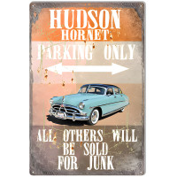 Hudson Hornet Parking Metal Sign - 12" x 18"