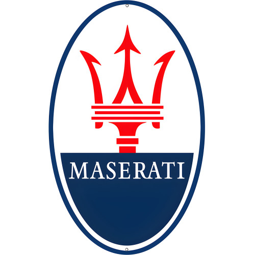 Maserati Automobile Metal Sign - 11" x 18"