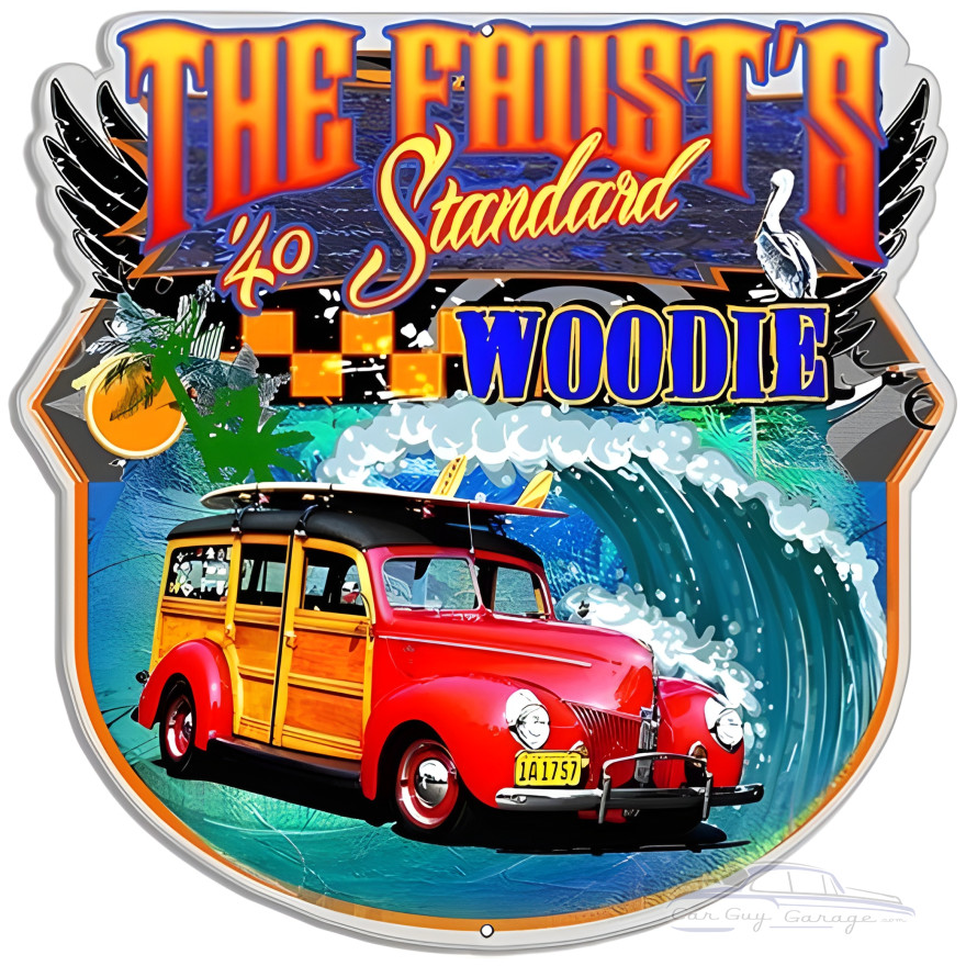 Woodie The Fausts Metal Sign - 14" x 14" Woodie The Fausts Metal Sign - 14" x 14"